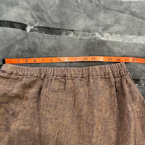 Artsy Sarah Clemens Cottagecore Linen Maxi Skirt ✨Ribbon+Tie Detail. Handmade - Picture 5 of 6